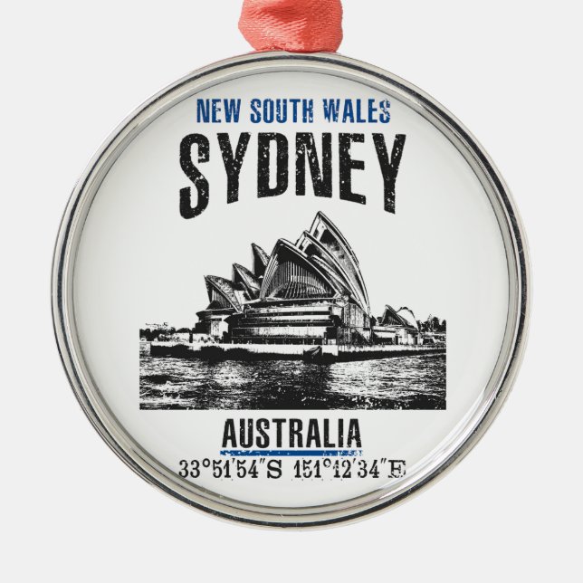 Sydney Metal Ornament (Front)