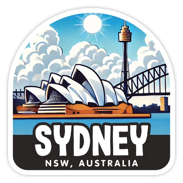 Sydney, New South Wales Australia Sticker (Sydney NSW, Australia Sticker)
