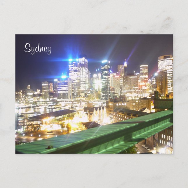 sydney night lights postcard (Front)