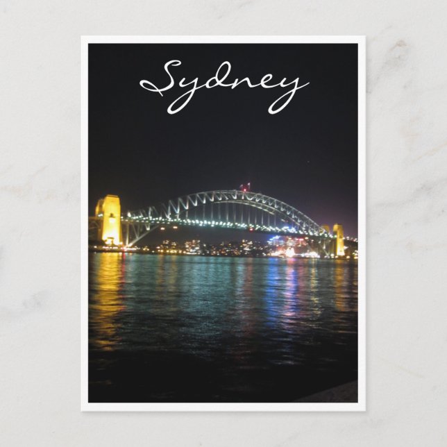 sydney night reflections postcard (Front)