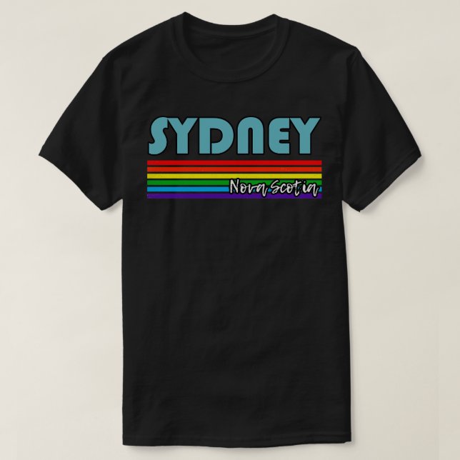 Sydney Nova Scotia Pride  Sydney LGBT Gift LGBTQ S T-Shirt (Design Front)