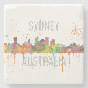 SYDNEY, NSW AUSTRALIA SKYLINE STONE COASTER