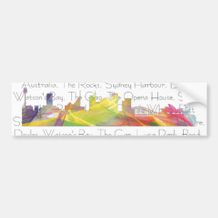 SYDNEY, NSW AUSTRALIA SKYLINE WB1 BUMPER STICKER