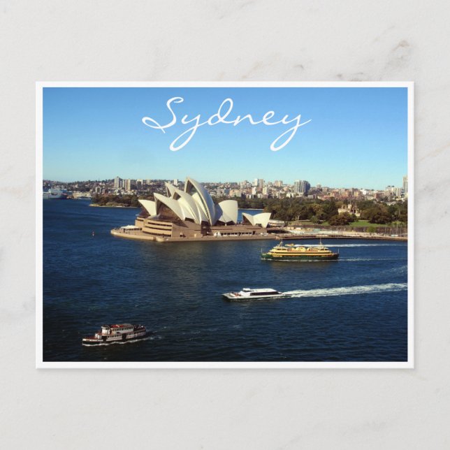 sydney opera boats postcard (Front)