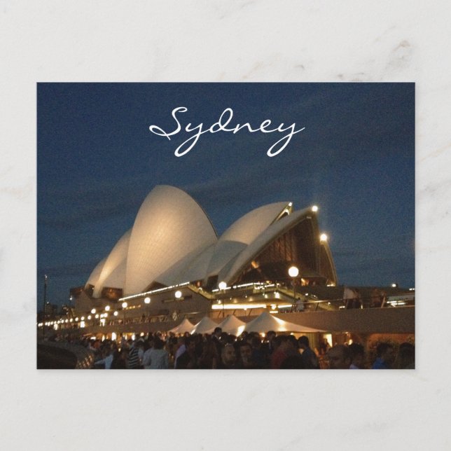 sydney opera dusk postcard (Front)