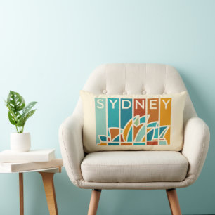 Sydney Opera House Abstract for Travel Enthusiasts Lumbar Cushion