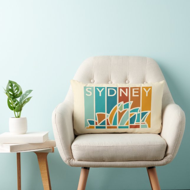 Sydney Opera House Abstract for Travel Enthusiasts Lumbar Cushion (Chair)