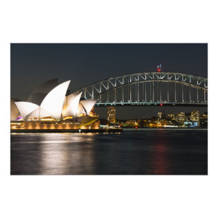 Sydney Opera house and Harbour bridge Photo Print