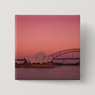 Sydney Opera House and Harbour, New South 15 Cm Square Badge