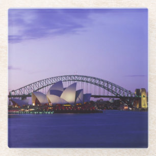 Sydney Opera House and Harbour, New South 2 Glass Coaster
