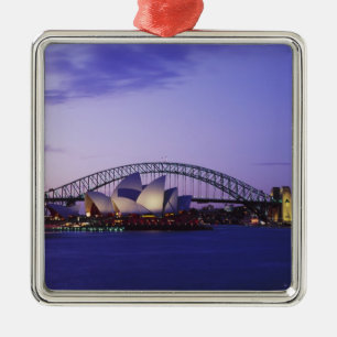 Sydney Opera House and Harbour, New South 2 Metal Ornament