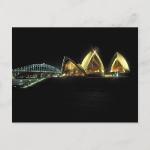 Sydney Opera House at night, New South Wales, 2 Postcard