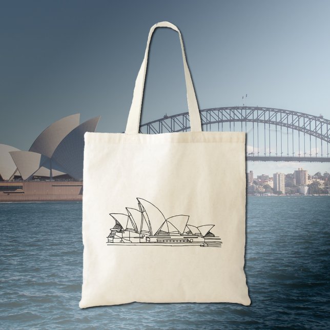 Sydney Opera House Australia drawing sketch Tote Bag (Creator Uploaded)