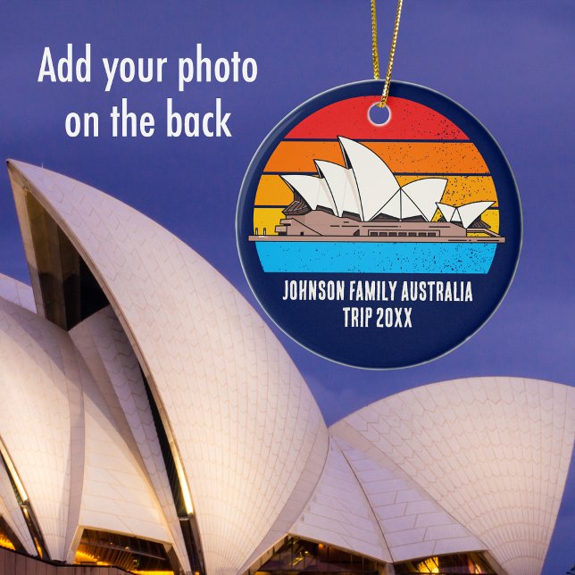 Sydney Opera House Australia Trip Custom Photo Ceramic Ornament (Creator Uploaded)