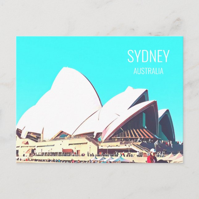 Sydney Opera House Australian travel print Postcard (Front)