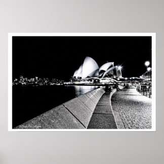 Sydney Opera House B&W Poster