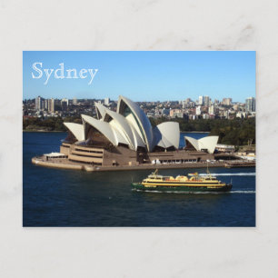 sydney opera house ferry postcard