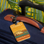 Sydney Opera House & Harbour Bridge Retro Luggage Tag<br><div class="desc">Escape to the sun-kissed coastlines of Sydney, Australia with this elegant vintage luggage tag. Featuring the world-famous Opera House and Harbour Bridge, this retro-inspired artwork radiates mid-century adventure and oceanfront serenity. An ideal piece for world travelers, expats, and design lovers who appreciate timeless style and wanderlust-filled décor. Makes a thoughtful...</div>