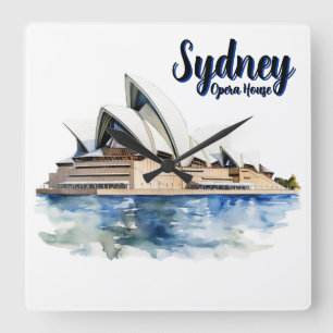  Sydney Opera House: Iconic Elegance by the Harbou Square Wall Clock