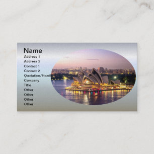 Sydney Opera House in the Evening Business Card
