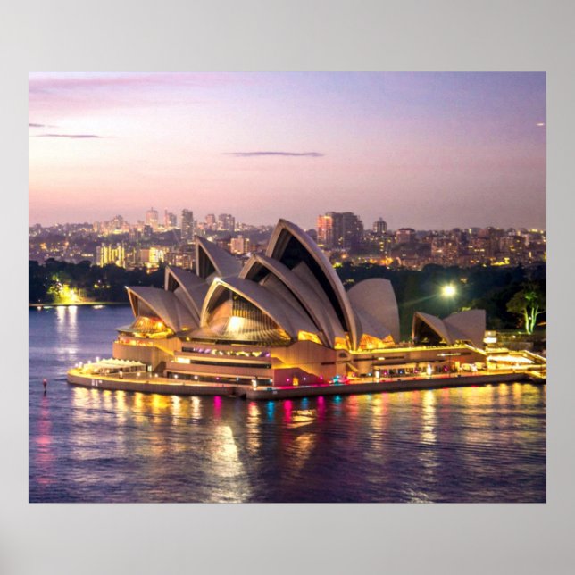Sydney Opera House in the Evening Poster (Front)