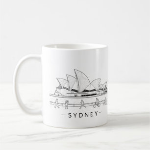 Sydney Opera House Minimalist Line Drawing Coffee Mug