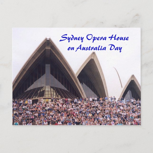 Sydney Opera House on Australia Day Postcard (Front)