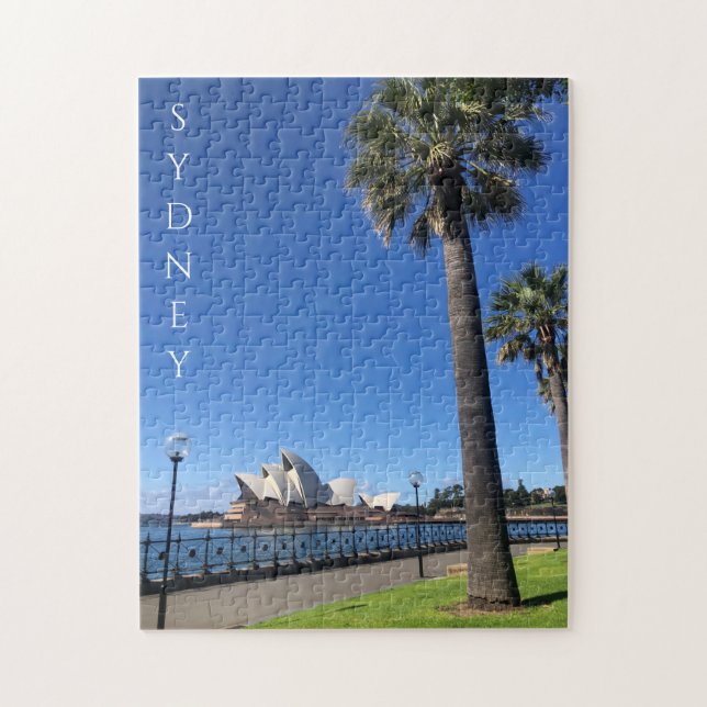 sydney opera house palm trees jigsaw puzzle (Vertical)