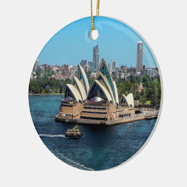 Sydney - OPERA HOUSE - panorama Ceramic Ornament (Left)