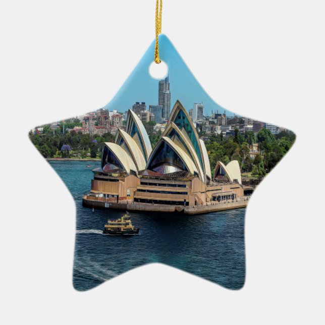 Sydney - OPERA HOUSE - panorama Ceramic Ornament (Front)