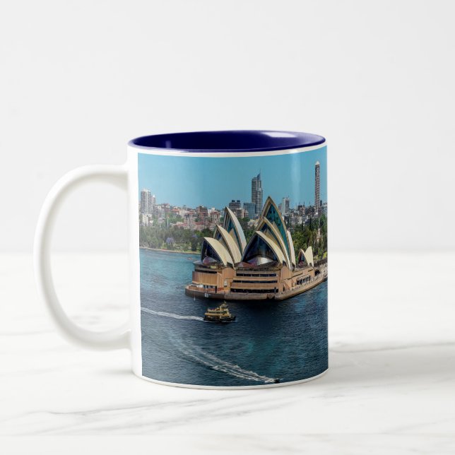 Sydney - OPERA HOUSE - panorama Two-Tone Coffee Mug (Left)