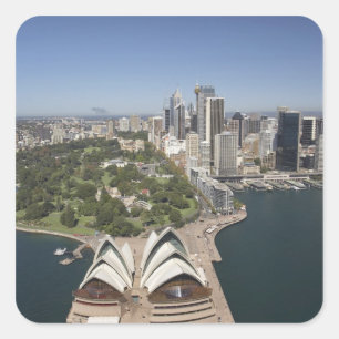 Sydney Opera House, Royal Botanic Gardens, CBD Square Sticker