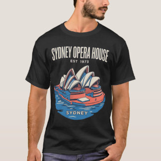 Sydney Opera House Sydney Australia Vintage Travel T-Shirt