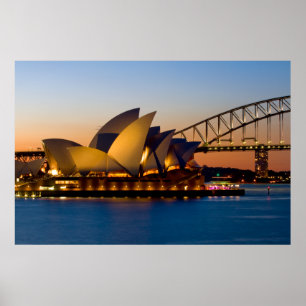 Sydney Opera House & Sydney Harbour Bridge Poster