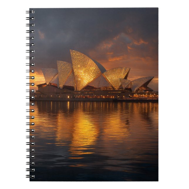 Sydney Opera House Twilight Glow Notebook (Front)