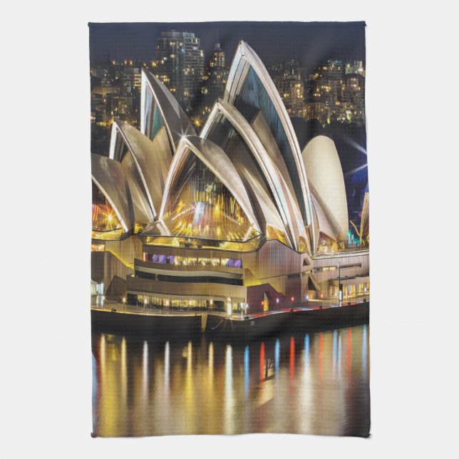 Sydney - OPERA HOUSE - view Tea Towel (Vertical)