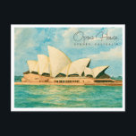 Sydney Opera House Watercolor Travel Holiday Postcard<br><div class="desc">With this gorgeous watercolor postcard, you may honor the Sydney Opera House's splendor in Australia. This vintage travel design perfectly encapsulates the allure of Sydney, New South Wales, with its iconic architecture set against the glittering water. A perfect souvenir for travelers, architecture lovers, and collectors of iconic landmarks. Ideal for...</div>