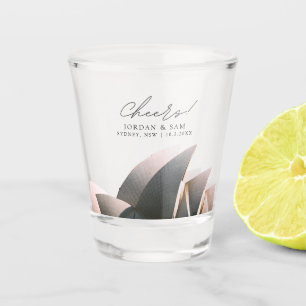 Sydney Opera House Wedding Favour Cheers Shot Glas Glass