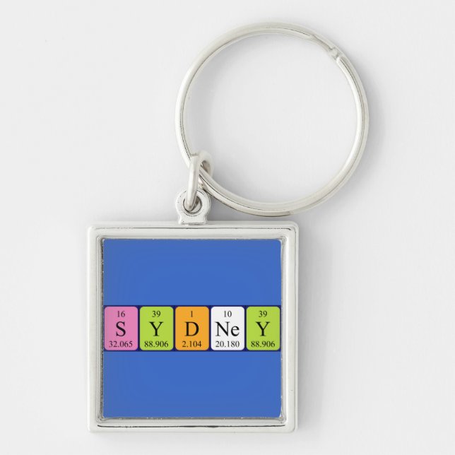 Sydney periodic table name keyring (Front)