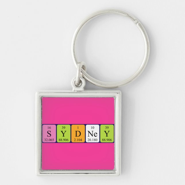 Sydney periodic table name keyring (Front)