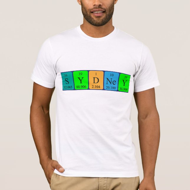 Sydney periodic table name shirt (Front)