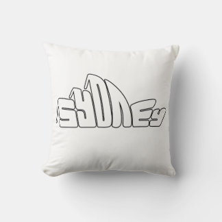 Sydney Retro Bubble Text Art Cushion