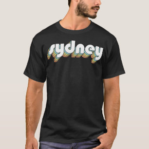 Sydney Retro Rainbow Typography Faded Style 2 T-Shirt