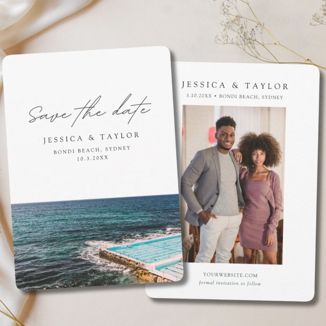 Sydney Save the Date Bondi Beach Wedding Invitation (Sydney Save the Date Bondi Beach Wedding Invitation)