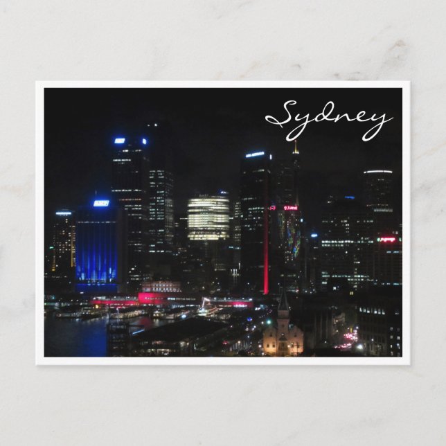 sydney sky night postcard (Front)