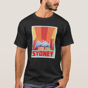 Sydney Skyline Retro Opera House New South Wales A T-Shirt