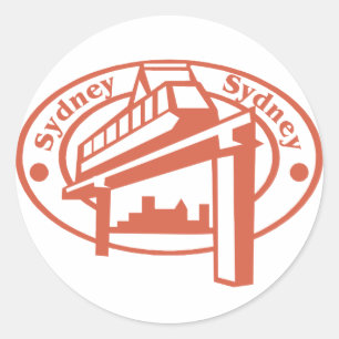 Sydney Stamp Classic Round Sticker