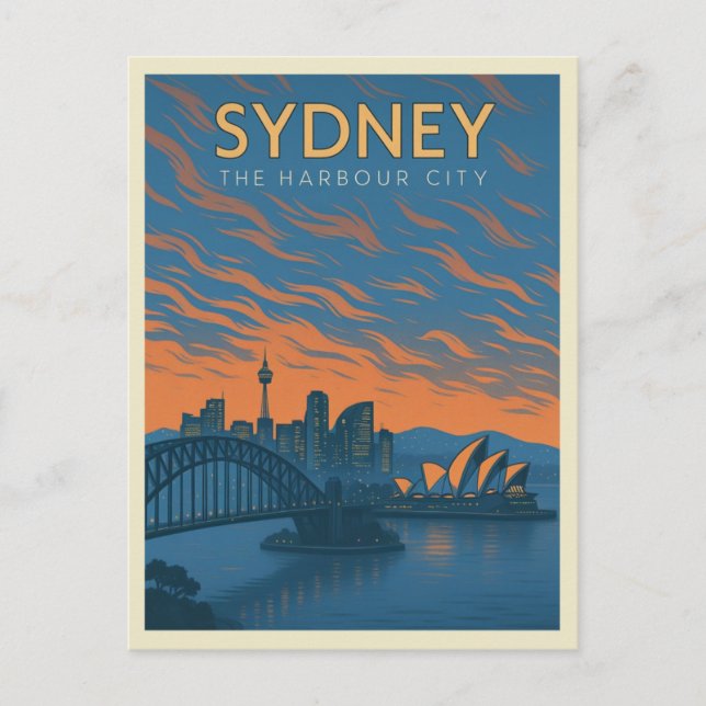 Sydney, The Harbour City Postcard (Front)