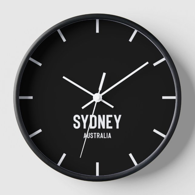 Sydney Time Zone Newsroom Wall Clock (Front)