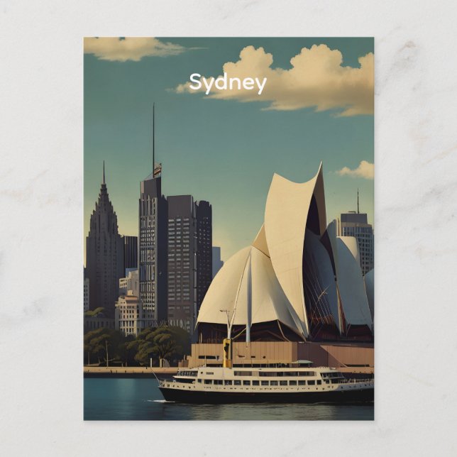 Sydney vintage poster postcard (Front)